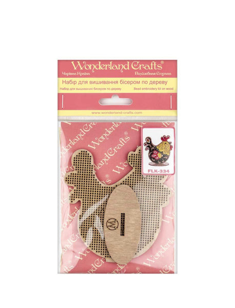 Bead Embroidery Kit On Wood, Easter decoration, Wonderland Crafts FLK-334