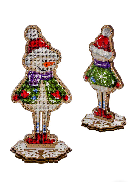 Bead Embroidery Kit On Wood, Christmas decoration, Wonderland Crafts FLK-299