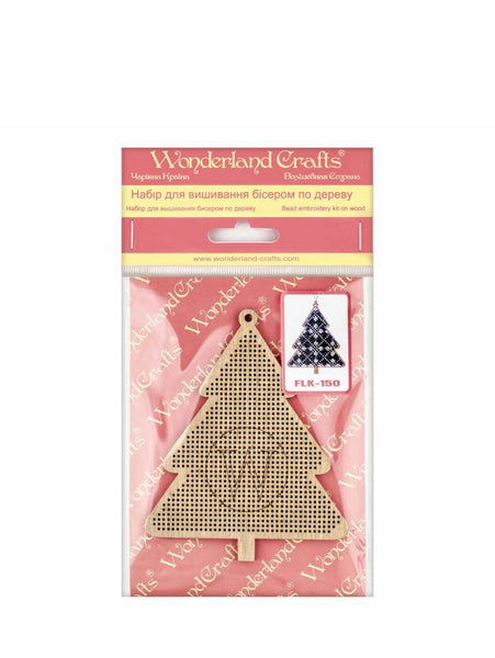 Bead Embroidery Kit On Wood, Christmas decoration, Wonderland Crafts FLK-150