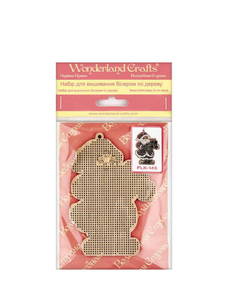 Bead Embroidery Kit On Wood, Christmas decoration, Wonderland Crafts FLK-145