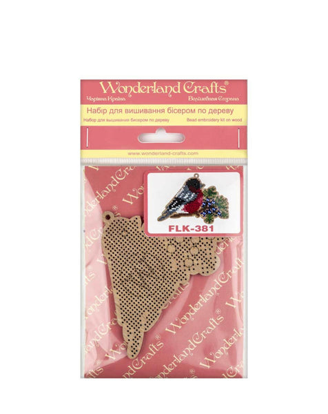 Bead Embroidery Kit On Wood, Christmas decoration, Wonderland Crafts FLK-381