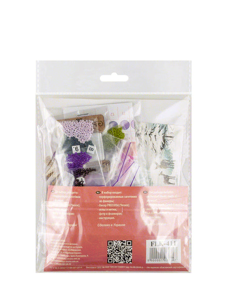 Bead Embroidery Kit On Wood, Wonderland Crafts FLK-411