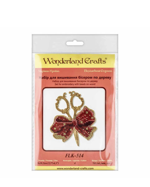 Bead Embroidery Kit On Wood, Wonderland Crafts FLK-514