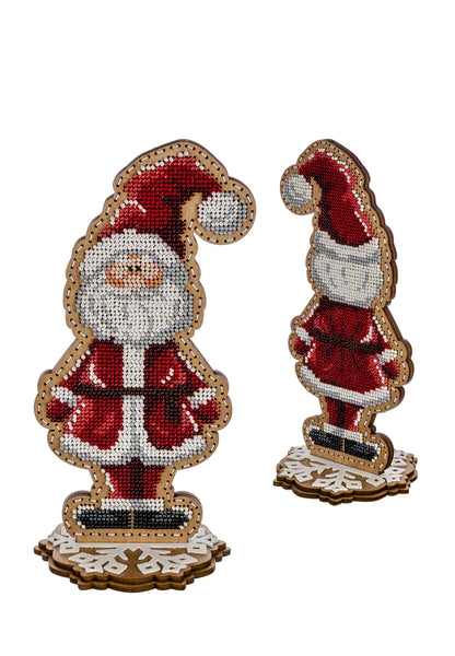 Bead Embroidery Kit On Wood, Christmas decoration, Wonderland Crafts FLK-297