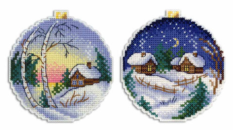 Christmas Decoration  2D  Cross stitch kit on plastic canvas MP Studio P-331