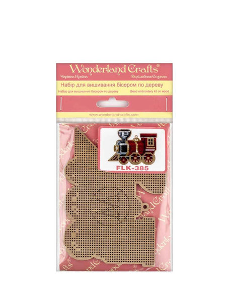 Bead Embroidery Kit On Wood, Christmas decoration, Wonderland Crafts FLK-385