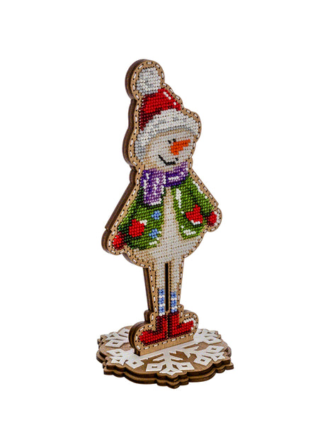 Bead Embroidery Kit On Wood, Christmas decoration, Wonderland Crafts FLK-299