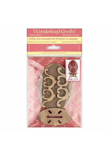 Bead Embroidery Kit On Wood, Easter decoration, Wonderland Crafts FLK-170