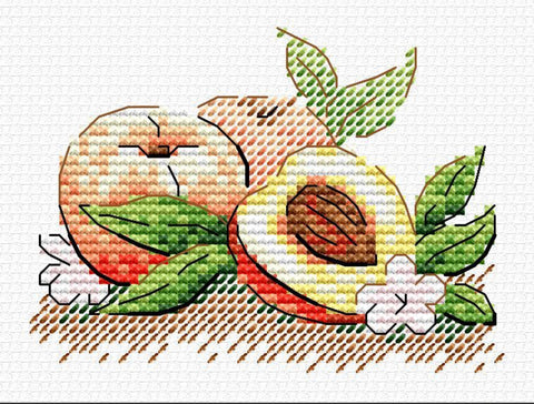 Sourthen Peach. Mini Cross stitch kit. MP Studio M-733