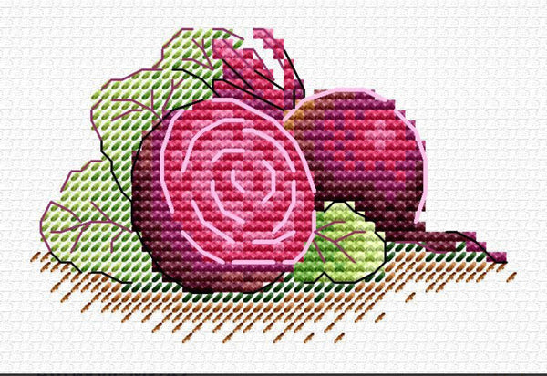 Root Beet. Mini Cross stitch kit. MP Studio M-742