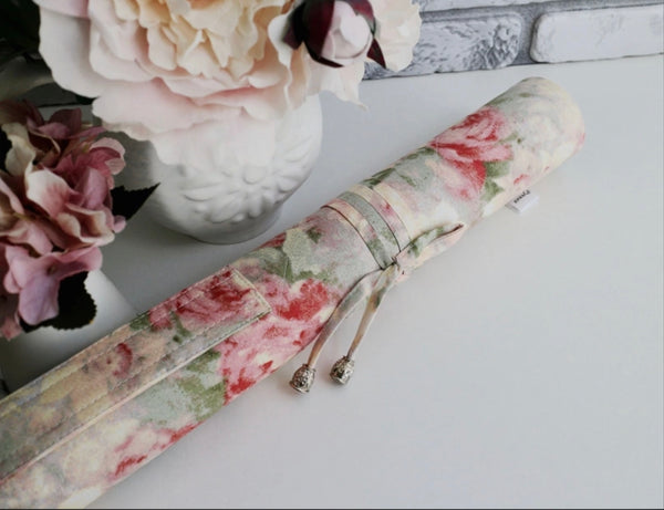 Set of Project Holder Needlework,  Organizer, storage roll for finished projects Retro roses pattern. Only by order!!!
