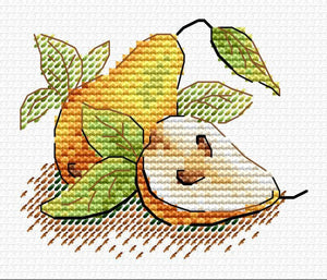 Garden Pear. Mini Cross stitch kit. MP Studio M-740