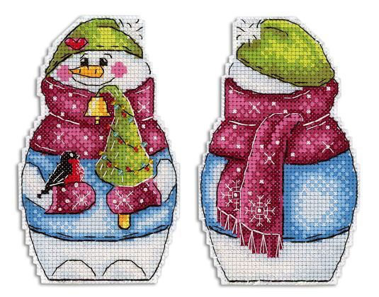 "Snowman". 2D  Cross Stitch Kits Lot