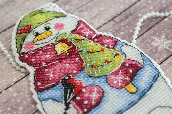 "Snowman". 2D  Cross Stitch Kits Lot