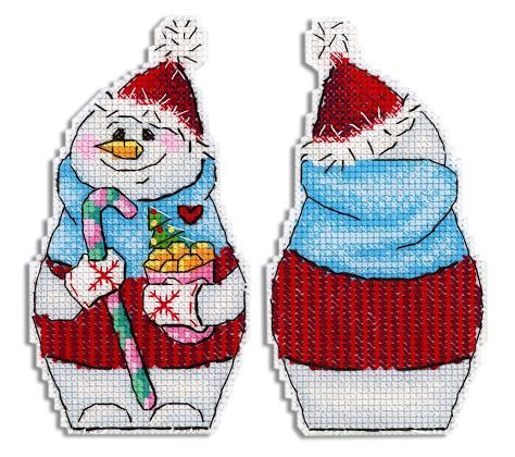 "Snowman". 2D  Cross Stitch Kits Lot