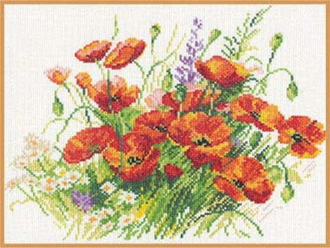 Poppies. Cross Stitch kit. Alisa 2-02