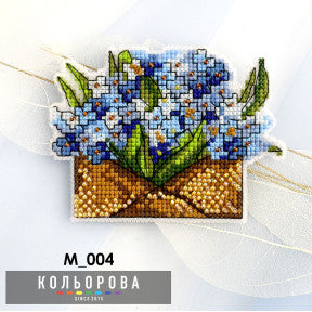 Envelope with  a gift.  Counted Cross stitch kit on plastic canvas. Kolorova M-004