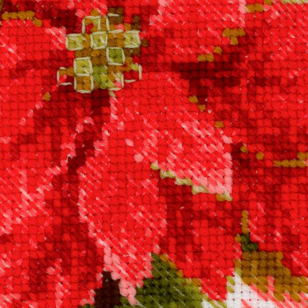 Poinsettia. Cross stitch kit. Riolis 1729