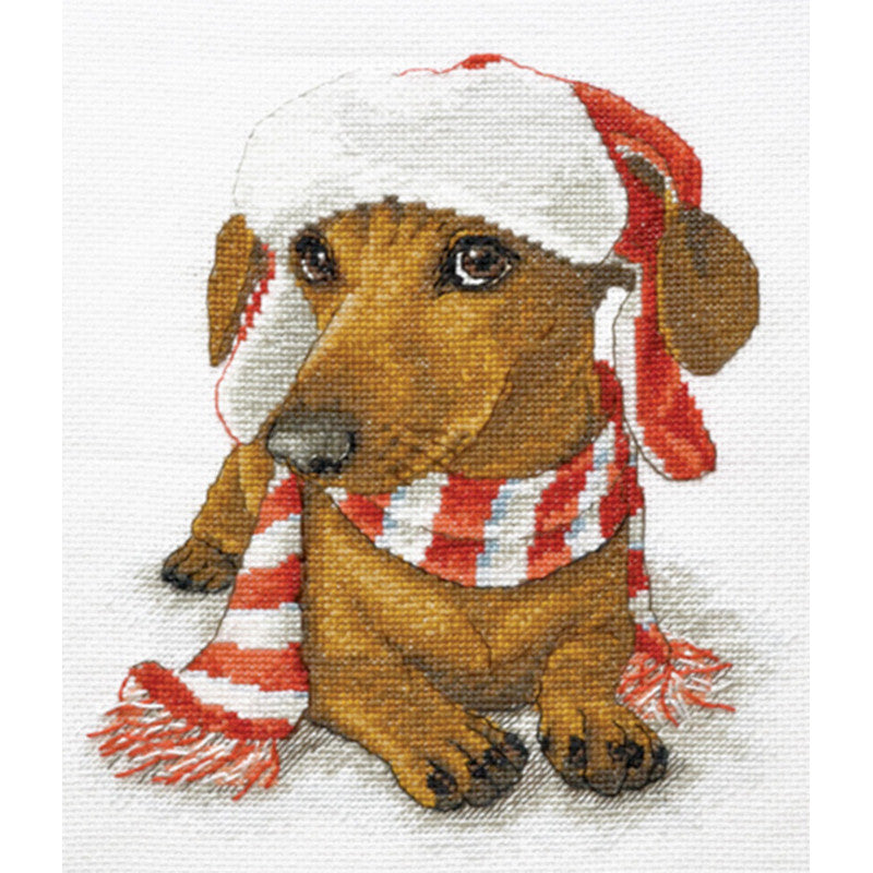 Christmas dachshund. Cross Stitch Kit Oven 991
