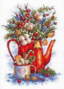 Festive tea party. Cross stitch kit. MP Studio HB-844