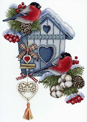 Frosty Nest. Cross stitch kit. MP Studio HB-714