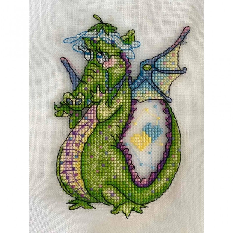 Little Dragon. 2D Counted Cross stitch kit on plastic canvas. Asisena ART-8065