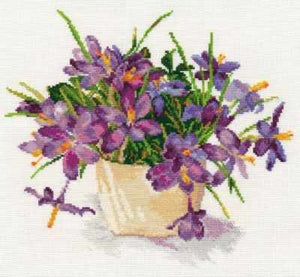 Blooming garden: Crocuses. Cross Stitch kit. Alisa 2-26