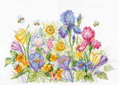 Summer flowers.  Cross stitch kit. RTO M595