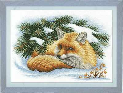 Winter Fox . Cross stitch kit. Panna J-0893