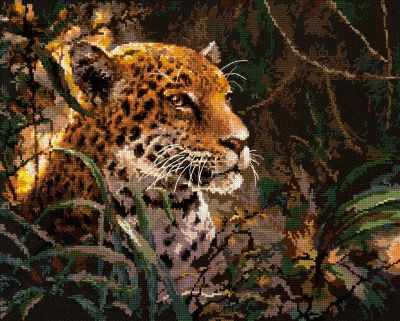 Jaguar. Cross Stitch Kit Magic Needle 63-06