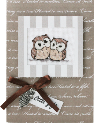 Postcard: Owls - Counted Cross Stitch Kit  Luca-S S(P)-25