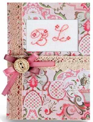Postcard: Pink Patterns - Counted Cross Stitch Kit  Luca-S S(P)-09