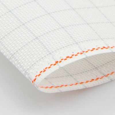 Fabric: Aida gridded  White Color 14  ct 1219