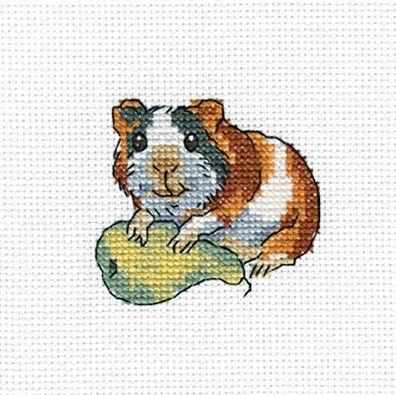 Guinea pig Bonya. Mini Cross stitch kit. RTO H260