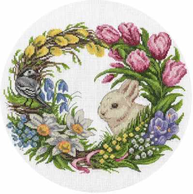 Spring Wreath. Cross stitch kit. Panna PS-1787
