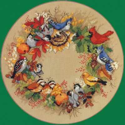 Fall wreath. Cross stitch kit. Classic Design 4386