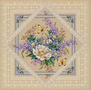 Lace Flowers. Cross stitch kit. Classic Design 4407