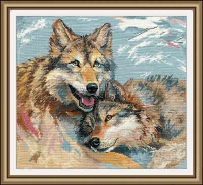 Wolves: Soul mates. Cross Stitch Kit Oven 986