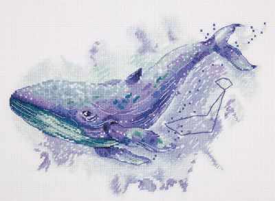 Whale constellation. Cross stitch kit. Panna 1961