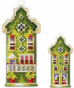 Victorian House: Olive 2D Cross stitch kit on plastic canvas. Adrianna D-16