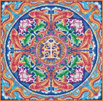Mandala Wealth. Cross stitch kit.  Panna SO-1968