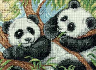 Pandas. Cross stitch kit. Panna J-7067