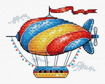 Magic Aerostat. Cross stitch kit. MP Studio M-365