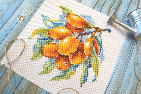 Amber berry. Counted Cross Stitch Kit Oven 1091