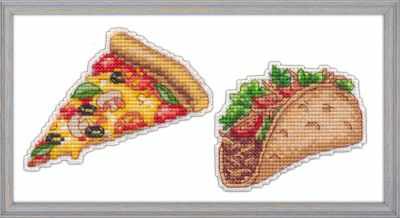 Have a nice dinner!   Magnets  Cross stitch kit on plastic canvas. Oven 1103