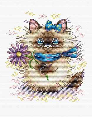 Fancy cat. Cross stitch kit. MP Studio M-357