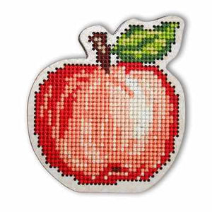 Apple. Cross stitch kit on wooden base.  RTO  EHW018