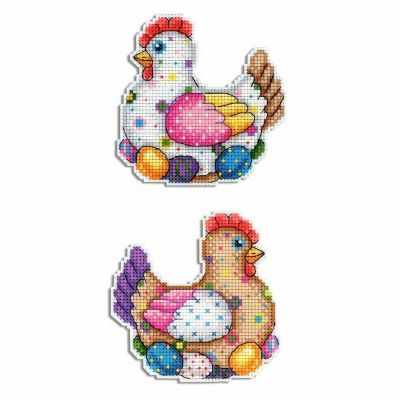 Easter Chicken 2D Cross stitch kit on plastic canvas. MP Studio P-410