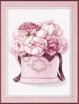 Tender Peonies. Cross Stitch Kit Oven 1233