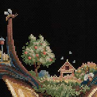 Reindeer domain. Cross stitch kit. Adrianna O-21